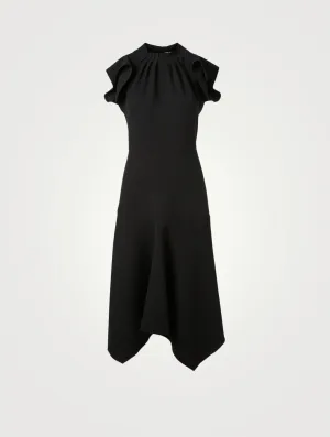 $1,095 ELEVENTY - Black Cap Sleeve Dress - 10 / 48