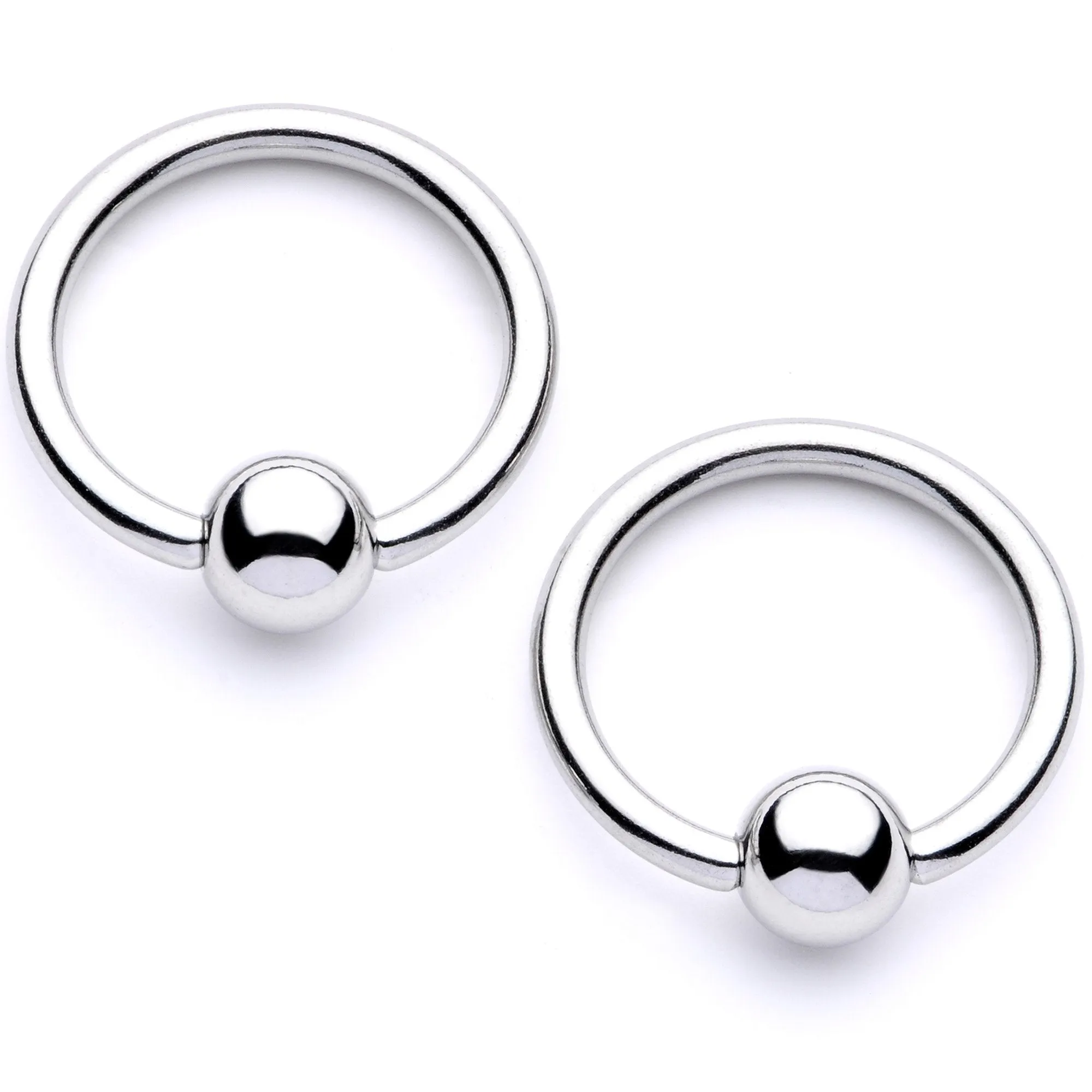 14 Gauge White Faux Opal Elephant BCR Barbell Nipple Ring Set of 4