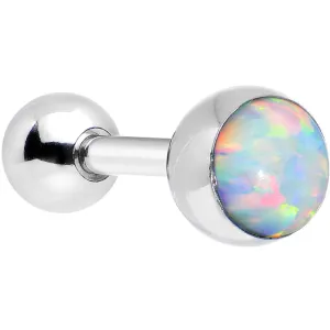 16 Gauge 5mm Imitation White Opal Tragus Cartilage Earring