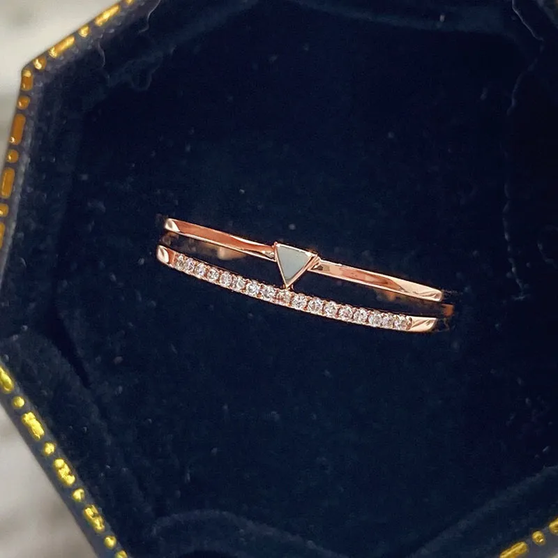 18K Gold Diamond Fashion Diamond Ring Exclusively Handcrafted 0.042 Carat Natural Diamond (H-F Color, VS1-VS2 Clarity)