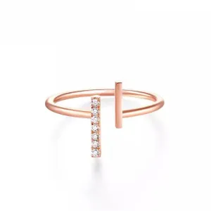 18K Gold Fashion Diamond Open Ring Exclusively Handcrafted 0.09 Carat Natural Diamond (H-F Color, VS1-VS2 Clarity)