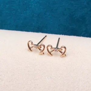 18K Gold Fashion Diamond Stud Earrings Exclusively Handcrafted Natural Diamond (H-F Color, VS1-VS2 Clarity)