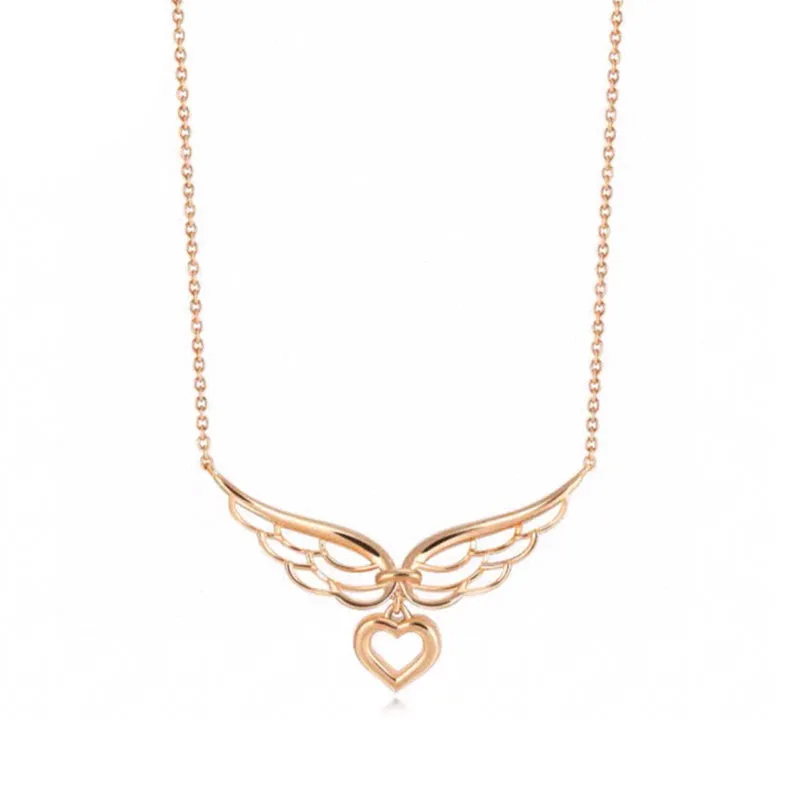 18K Gold Fashion Heart-shaped Pendant Necklace Exclusively Handcrafted 0.062 Carat Natural Diamond (H-F Color, VS1-VS2 Clarity)