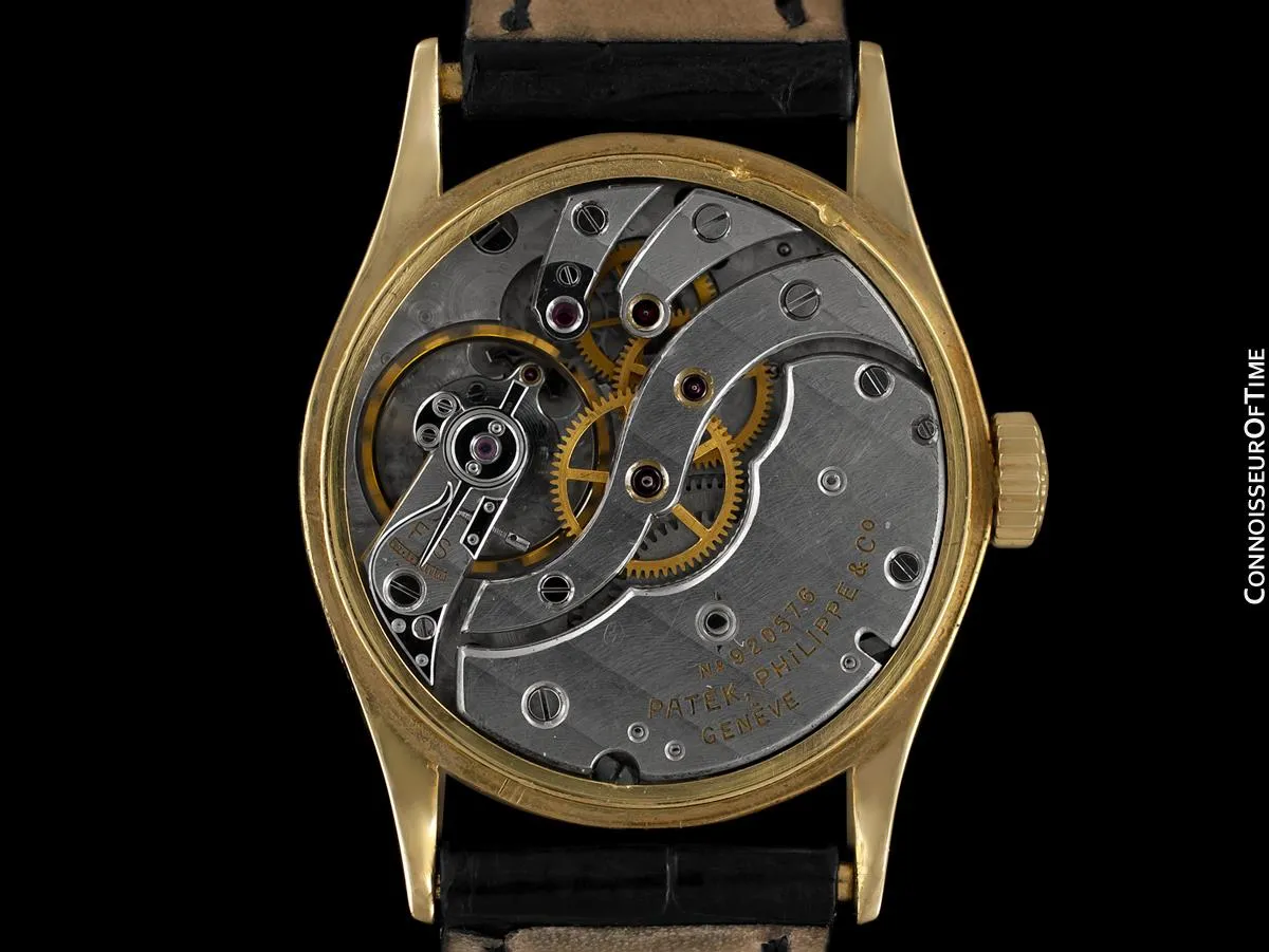 1941 Patek Philippe Vintage Calatrava Ref. 96 Mens Watch, 18K Gold - Rare Black Dial
