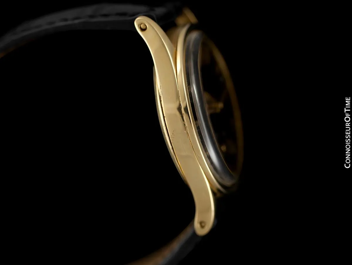 1941 Patek Philippe Vintage Calatrava Ref. 96 Mens Watch, 18K Gold - Rare Black Dial