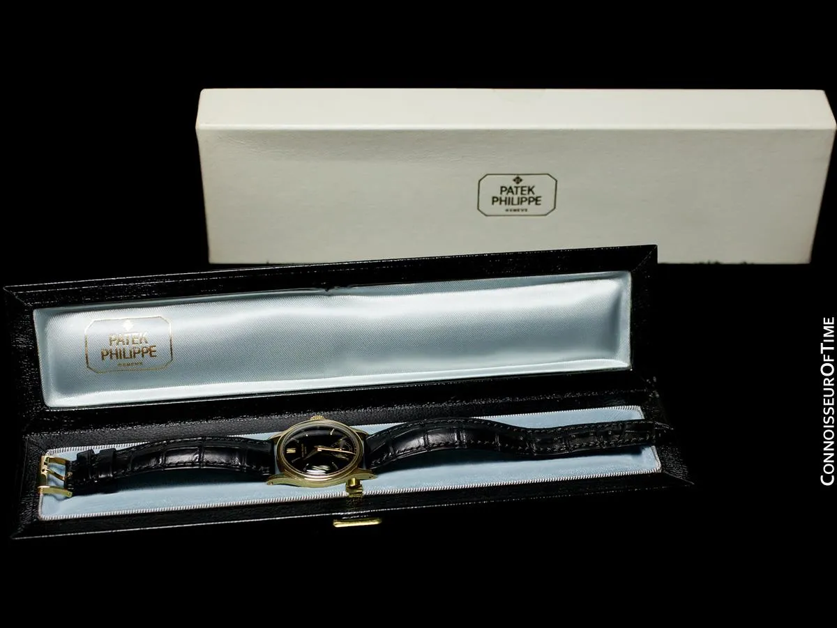 1941 Patek Philippe Vintage Calatrava Ref. 96 Mens Watch, 18K Gold - Rare Black Dial