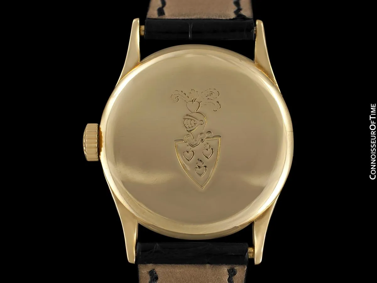 1941 Patek Philippe Vintage Calatrava Ref. 96 Mens Watch, 18K Gold - Rare Black Dial