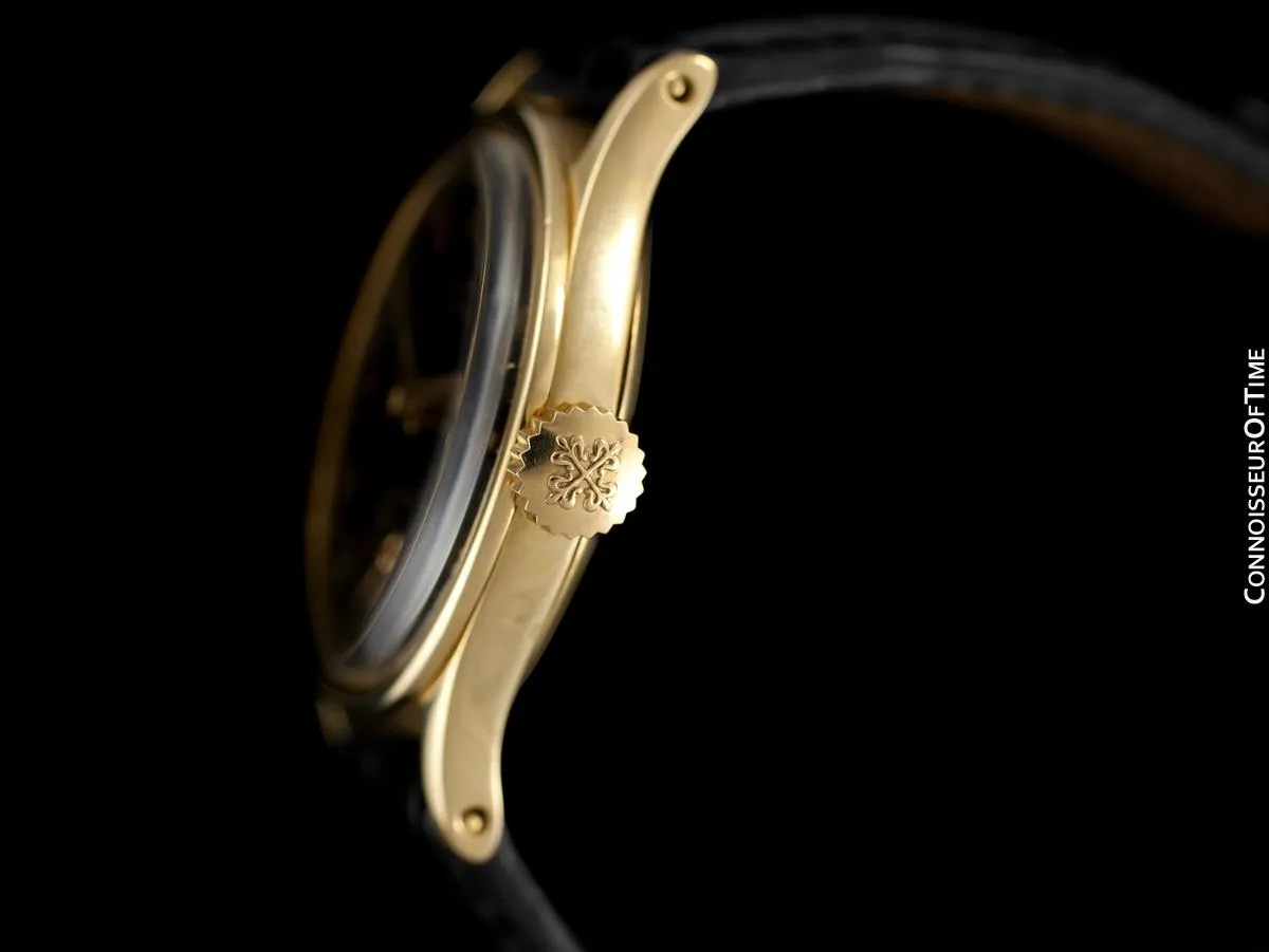 1941 Patek Philippe Vintage Calatrava Ref. 96 Mens Watch, 18K Gold - Rare Black Dial