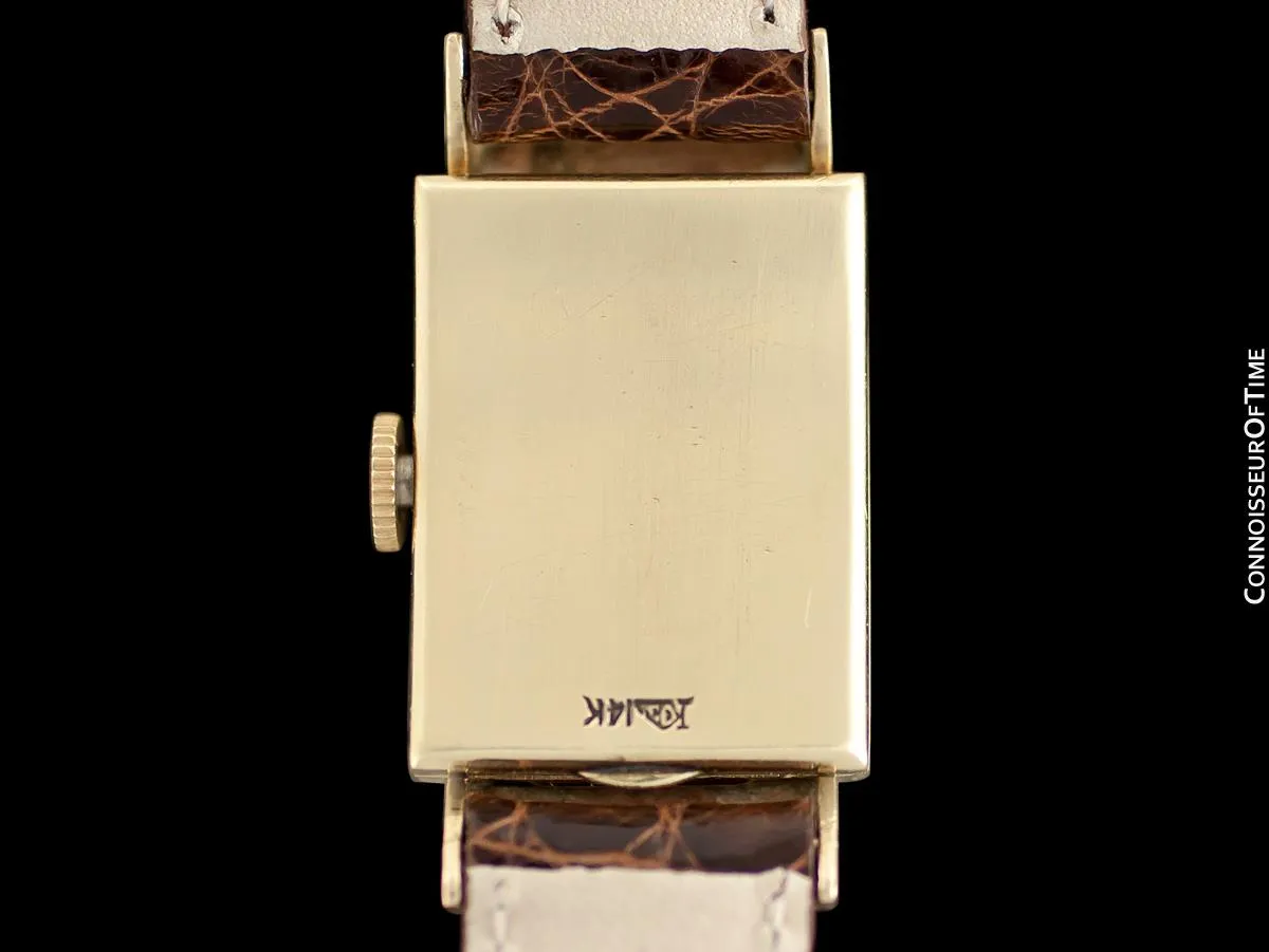 1943 Jaeger-LeCoultre Vintage Mens Art Deco Dress Watch - 14K Gold