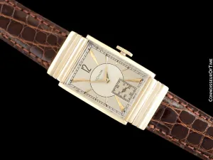 1943 Jaeger-LeCoultre Vintage Mens Art Deco Dress Watch - 14K Gold