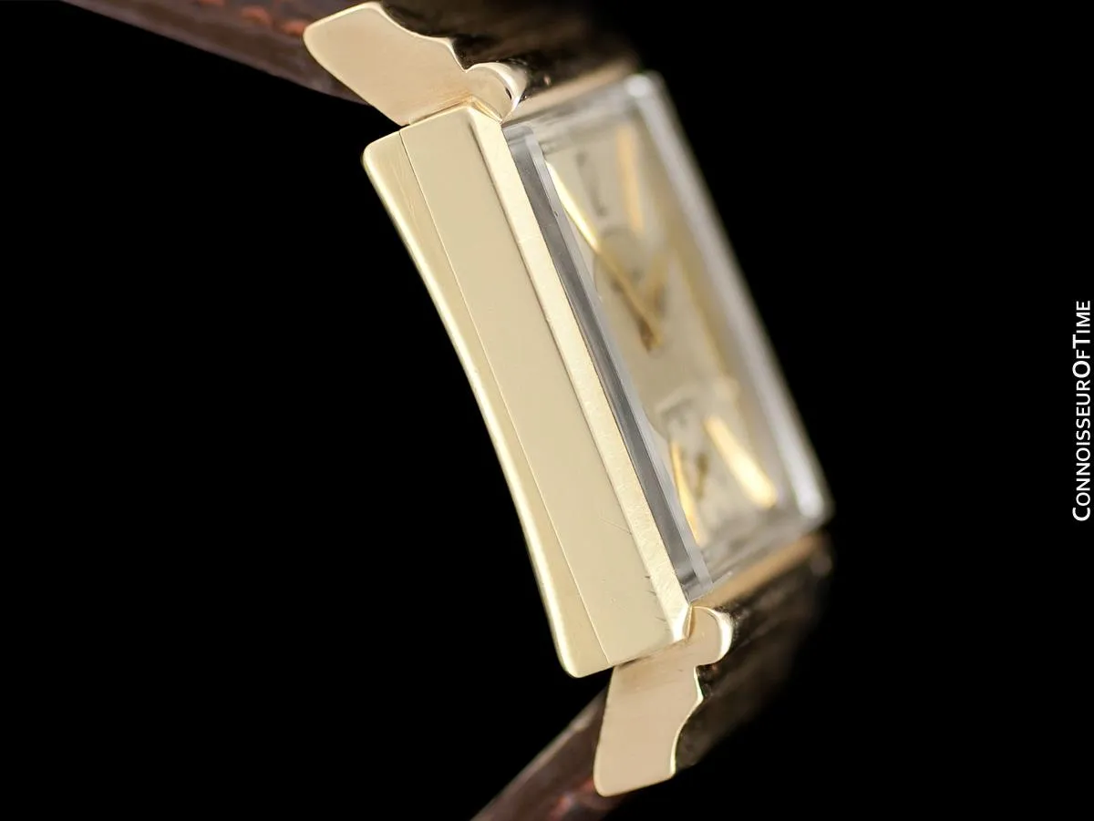 1943 Jaeger-LeCoultre Vintage Mens Art Deco Dress Watch - 14K Gold