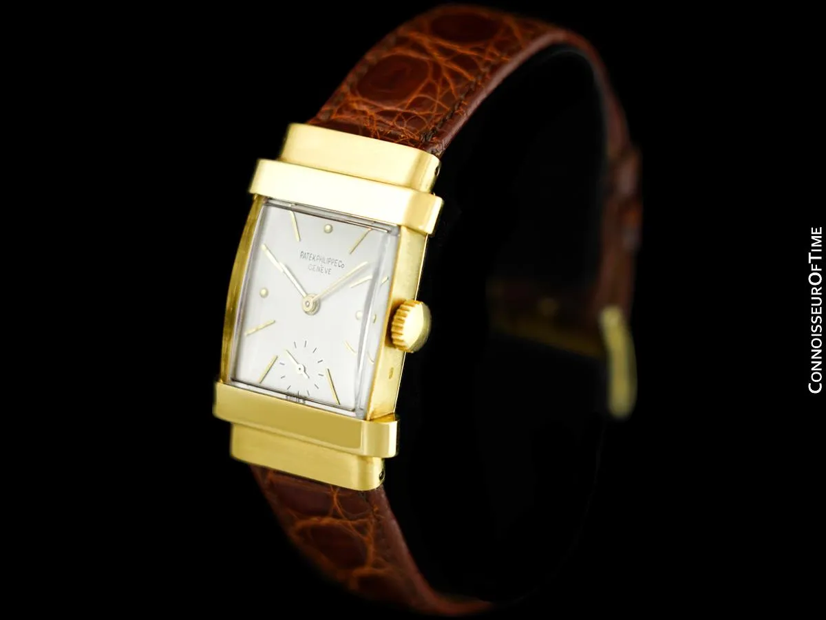 1946 Patek Philippe Vintage Mens Ref. 1450 "Top Hat" Watch - 18K Gold with Papers