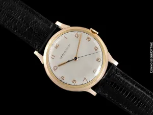 1950 Jaeger-LeCoultre Vintage Mens Handwound Watch - 18K Rose Gold
