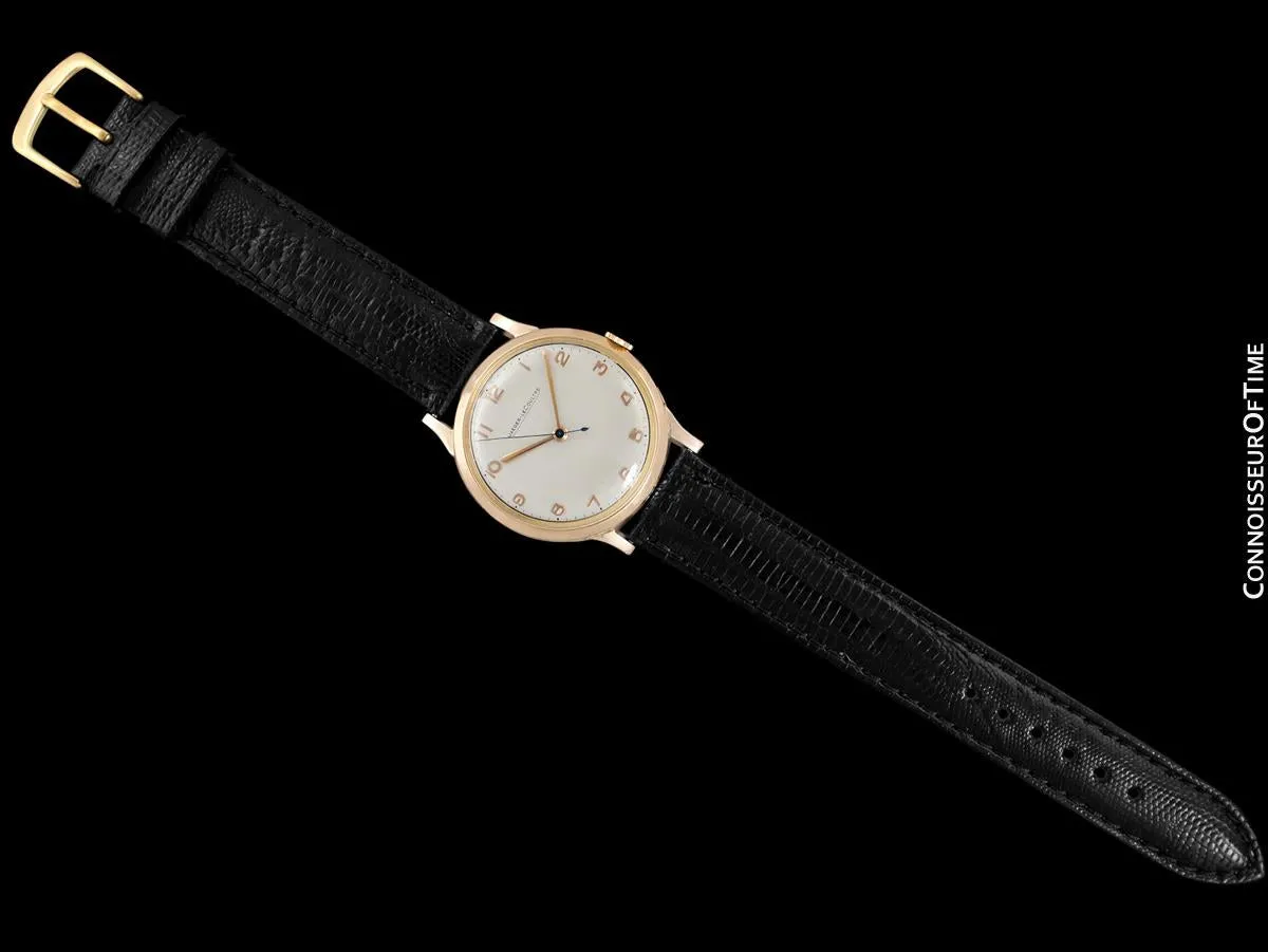 1950 Jaeger-LeCoultre Vintage Mens Handwound Watch - 18K Rose Gold