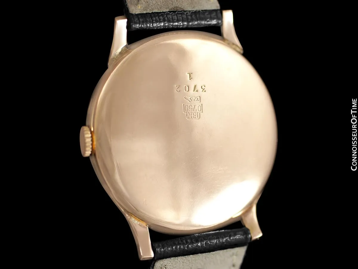 1950 Jaeger-LeCoultre Vintage Mens Handwound Watch - 18K Rose Gold