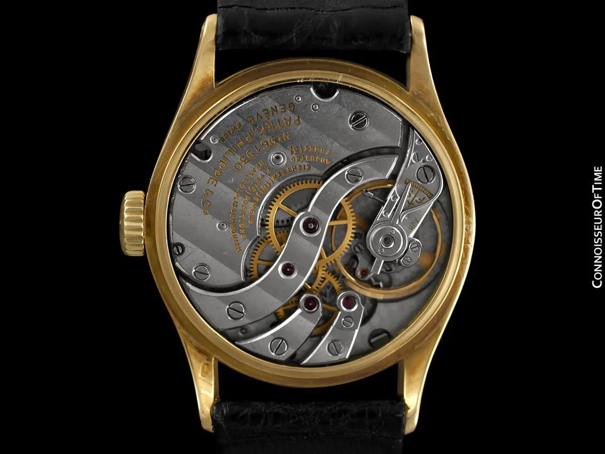 1950 Patek Philippe Vintage Calatrava Ref. 2418 Mens Watch, 18K Gold - Rare Breguet Dial