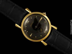 1950's Ulysse Nardin Vintage Chronometer Mens Dress Watch, Beautiful Case - 18K Gold Plated