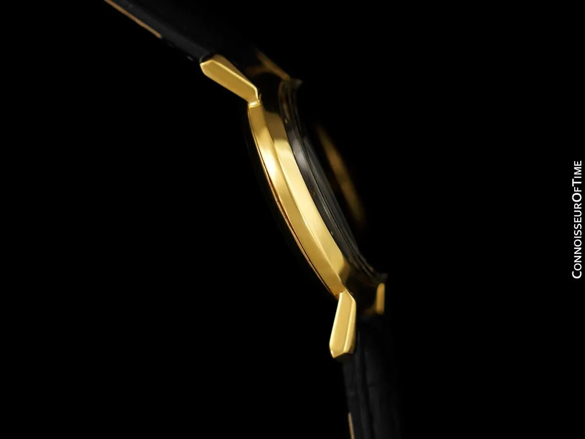 1950's Ulysse Nardin Vintage Chronometer Mens Dress Watch, Beautiful Case - 18K Gold Plated