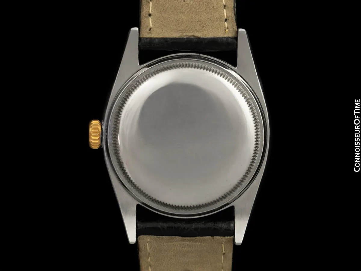 1952 Rolex Datejust Ovettone Vintage Mens "Red Date" Ref. 6105 Watch - Stainless Steel & 18K Gold