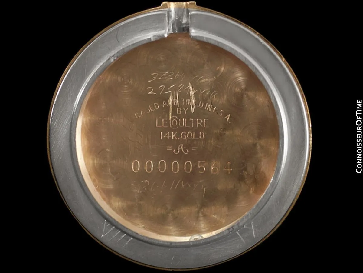 1953 Jaeger-LeCoultre Vintage Calendar Date Mens Watch - 14K Solid Gold