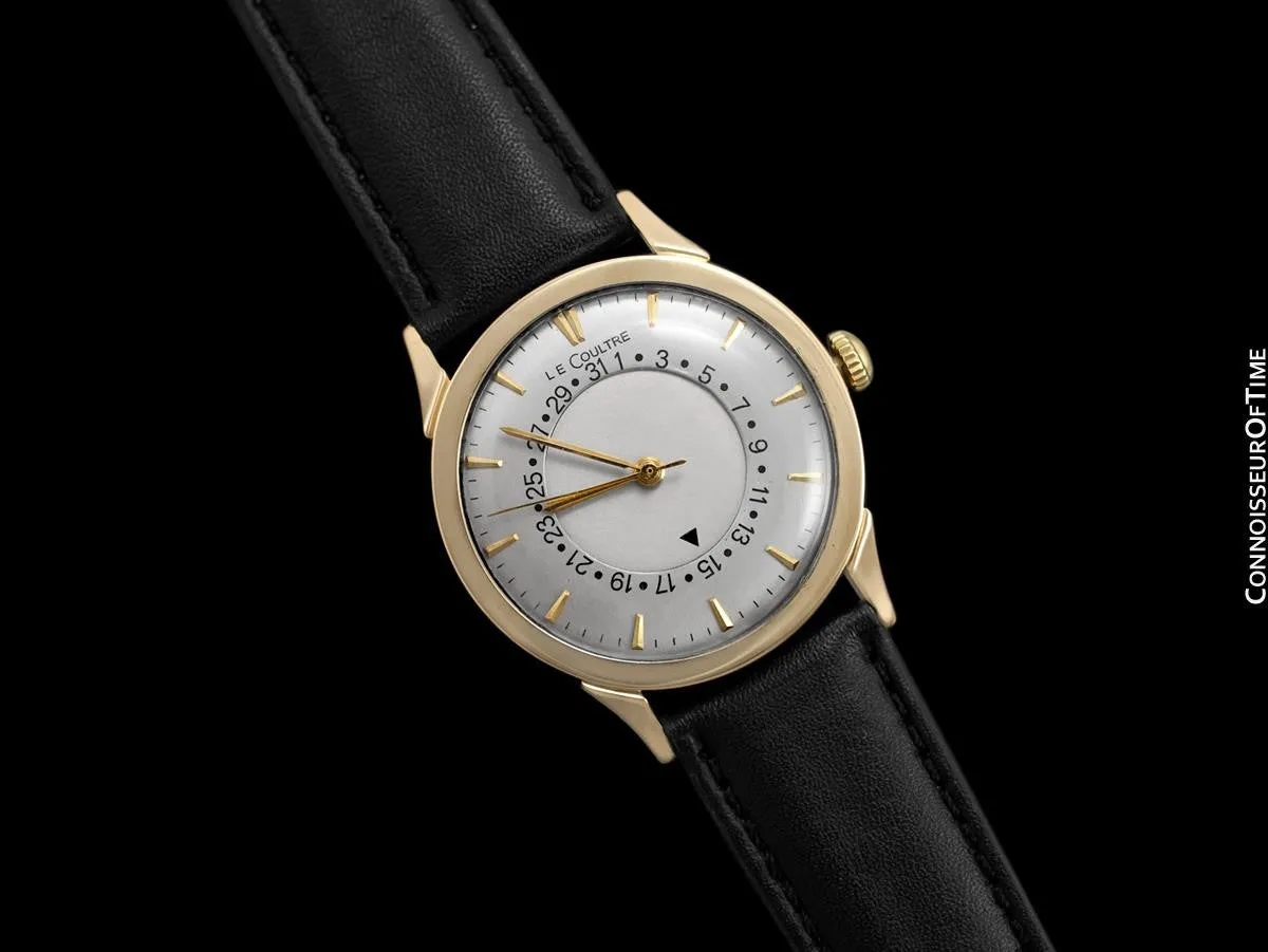 1953 Jaeger-LeCoultre Vintage Calendar Date Mens Watch - 14K Solid Gold
