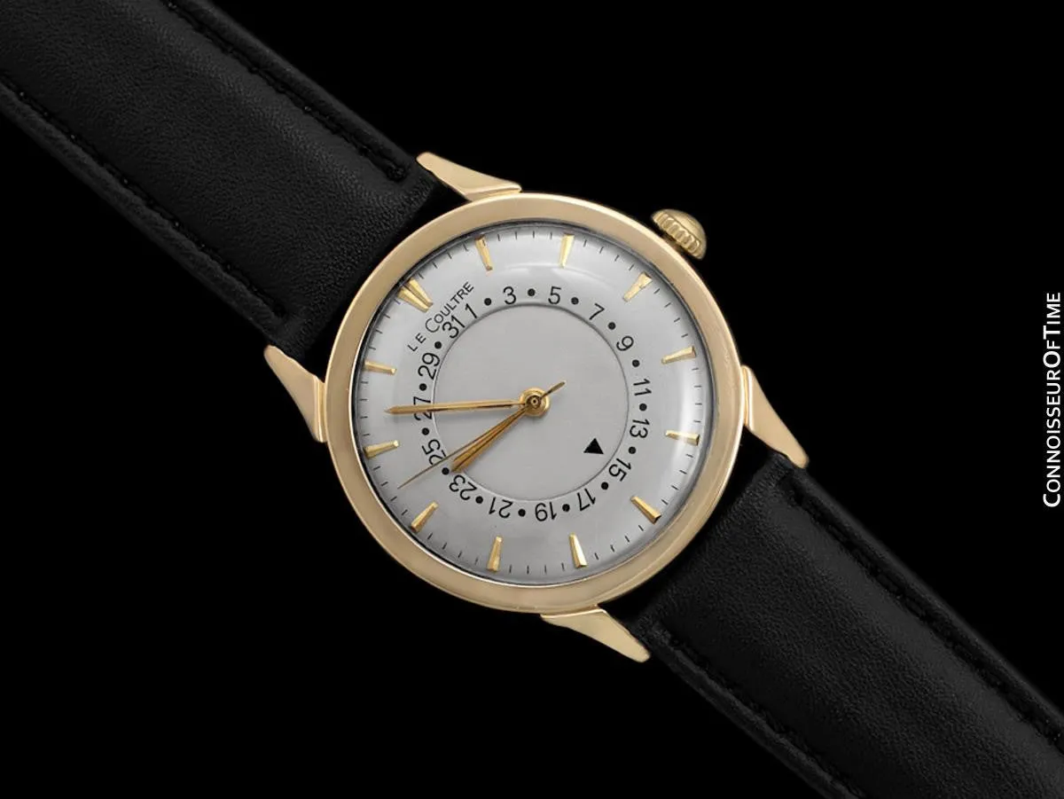 1953 Jaeger-LeCoultre Vintage Calendar Date Mens Watch - 14K Solid Gold