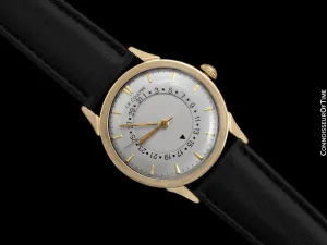 1953 Jaeger-LeCoultre Vintage Calendar Date Mens Watch - 14K Solid Gold
