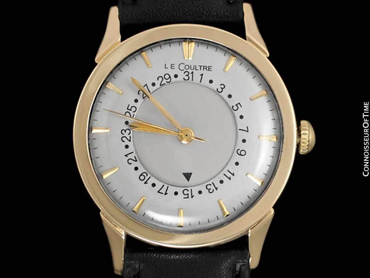 1953 Jaeger-LeCoultre Vintage Calendar Date Mens Watch - 14K Solid Gold