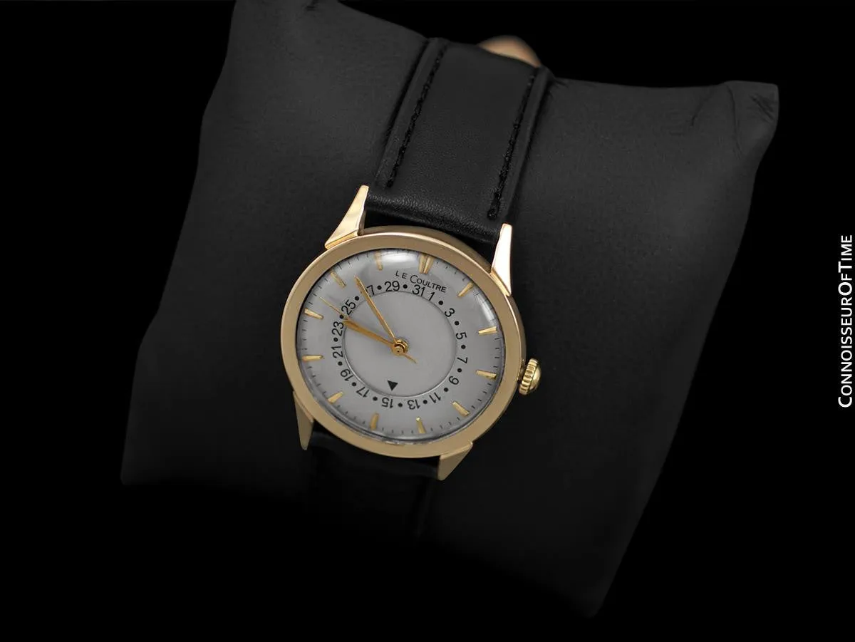 1953 Jaeger-LeCoultre Vintage Calendar Date Mens Watch - 14K Solid Gold