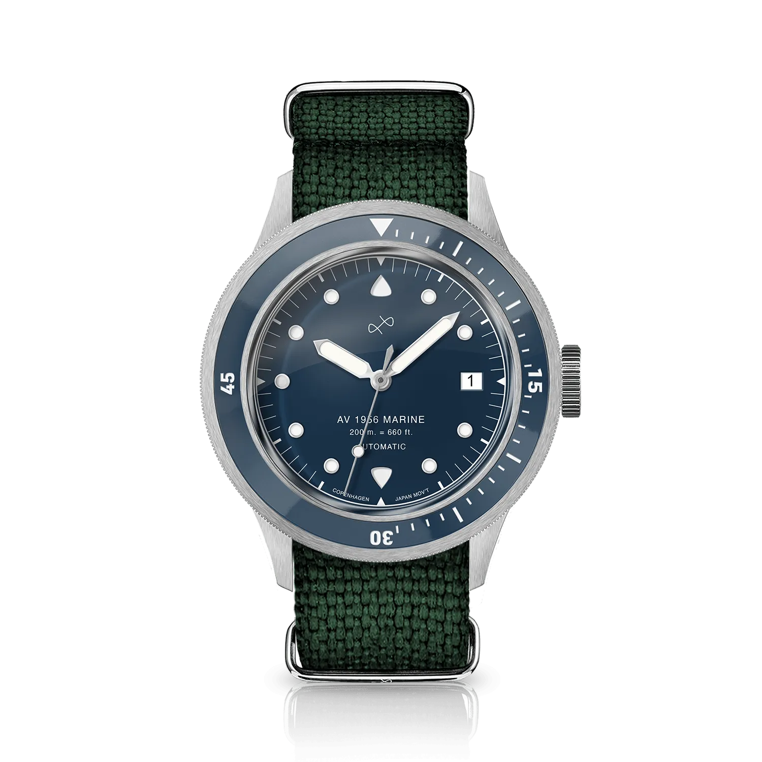 1956 Marine Automatic, Steel / Blue