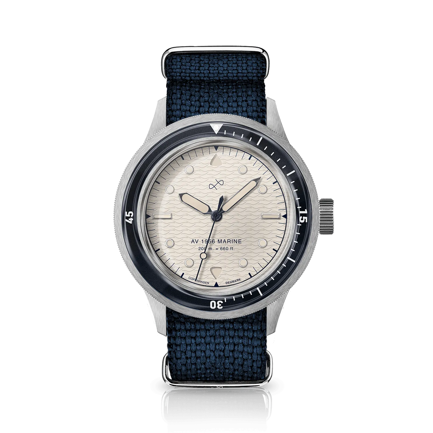 1956 Marine, Steel / Navy & Off White