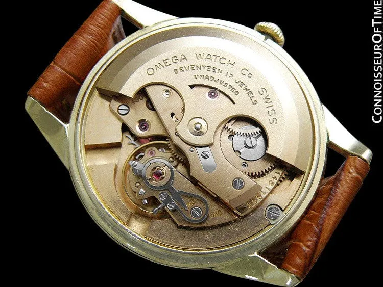 1956 Omega Vintage Mens Classic Mid Century Dress Watch, Automatic - 14K Gold Filled