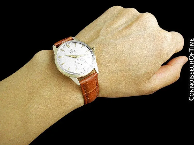 1956 Omega Vintage Mens Classic Mid Century Dress Watch, Automatic - 14K Gold Filled