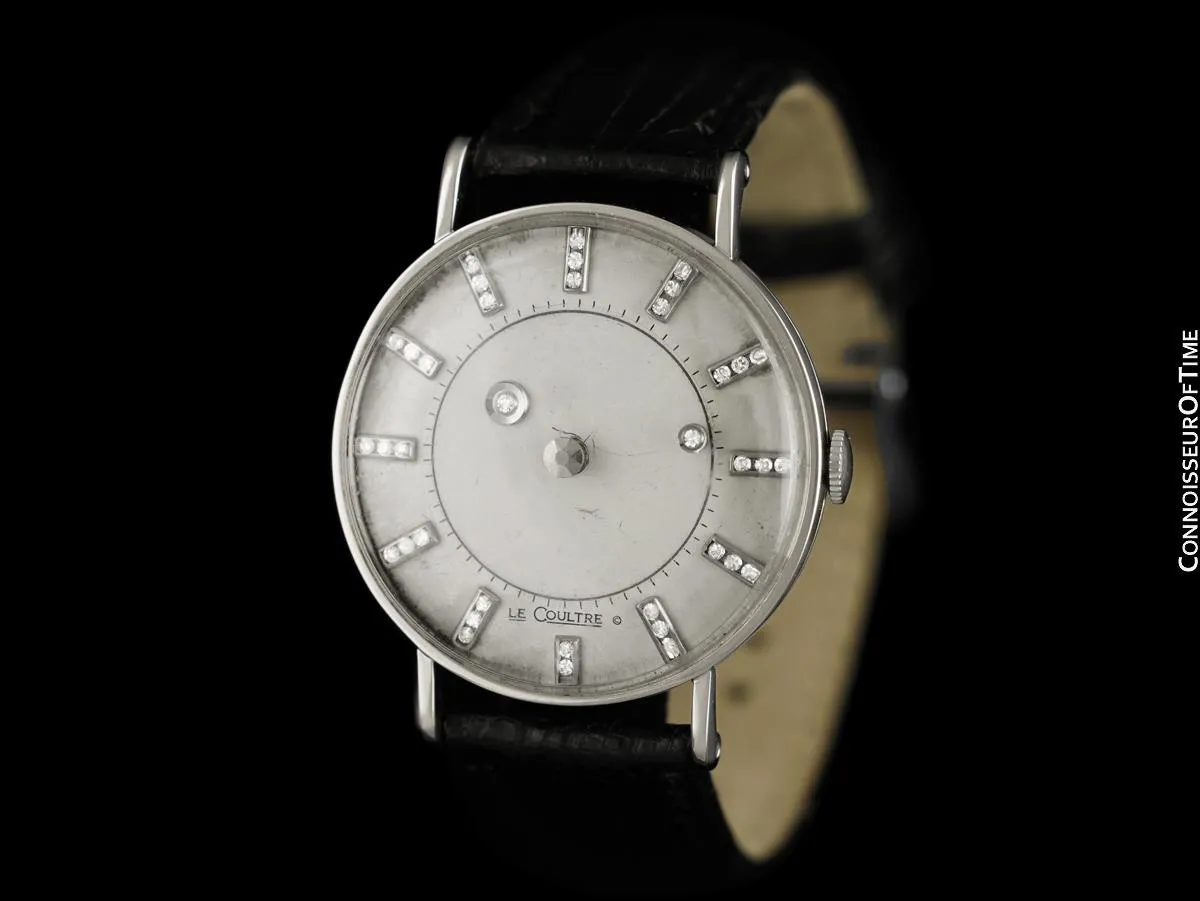1957 Jaeger-LeCoultre / Vacheron & Constantin Vintage Galaxy Mystery Dial - 14K White Gold & Diamonds