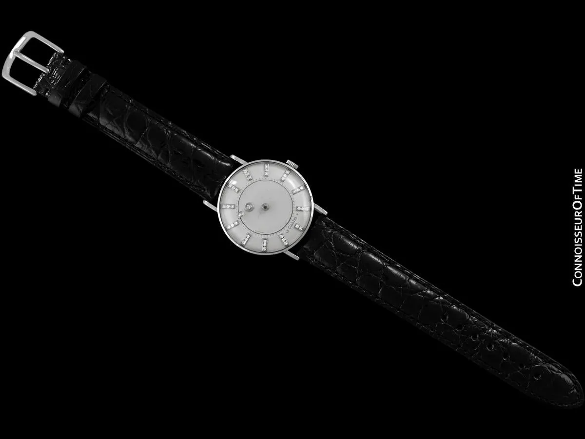 1957 Jaeger-LeCoultre / Vacheron & Constantin Vintage Galaxy Mystery Dial - 14K White Gold & Diamonds