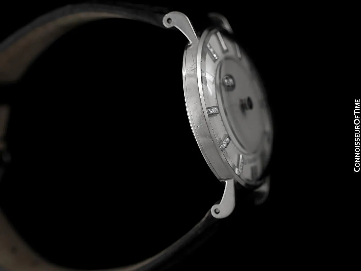1957 Jaeger-LeCoultre / Vacheron & Constantin Vintage Galaxy Mystery Dial - 14K White Gold & Diamonds