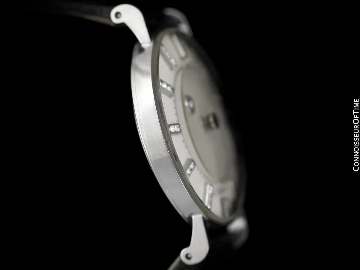 1957 Jaeger-LeCoultre / Vacheron & Constantin Vintage Galaxy Mystery Dial Watch - 14K White Gold & Diamonds