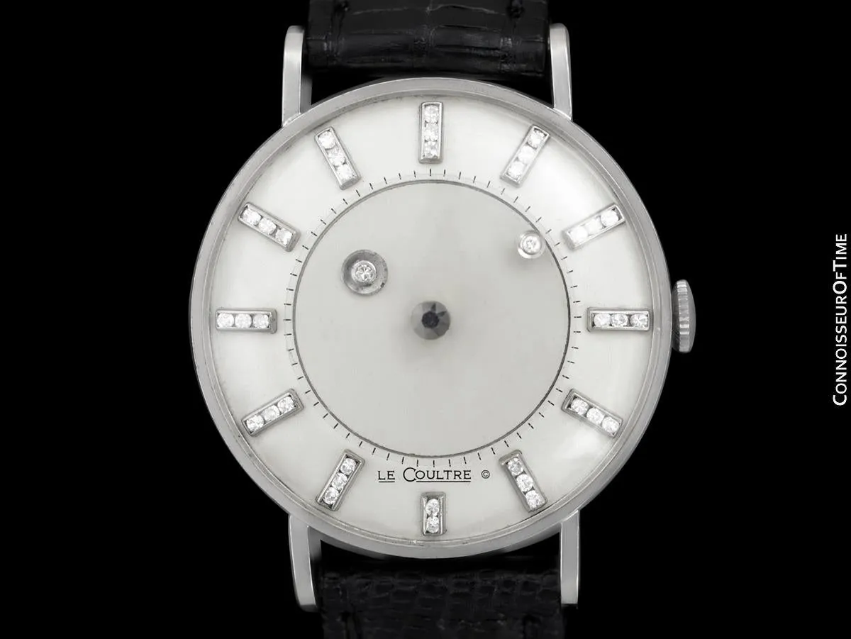 1957 Jaeger-LeCoultre / Vacheron & Constantin Vintage Galaxy Mystery Dial Watch - 14K White Gold & Diamonds