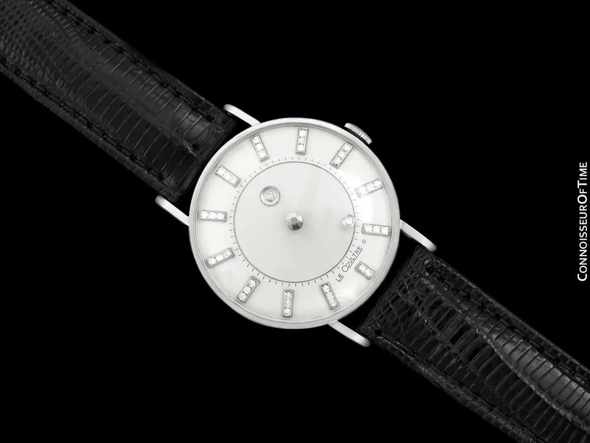 1957 Jaeger-LeCoultre / Vacheron & Constantin Vintage Galaxy Mystery Dial Watch - 14K White Gold & Diamonds