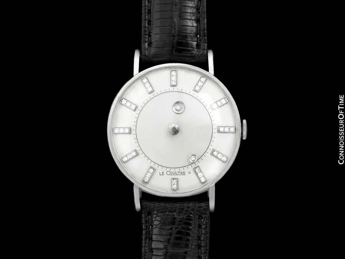 1957 Jaeger-LeCoultre / Vacheron & Constantin Vintage Galaxy Mystery Dial Watch - 14K White Gold & Diamonds