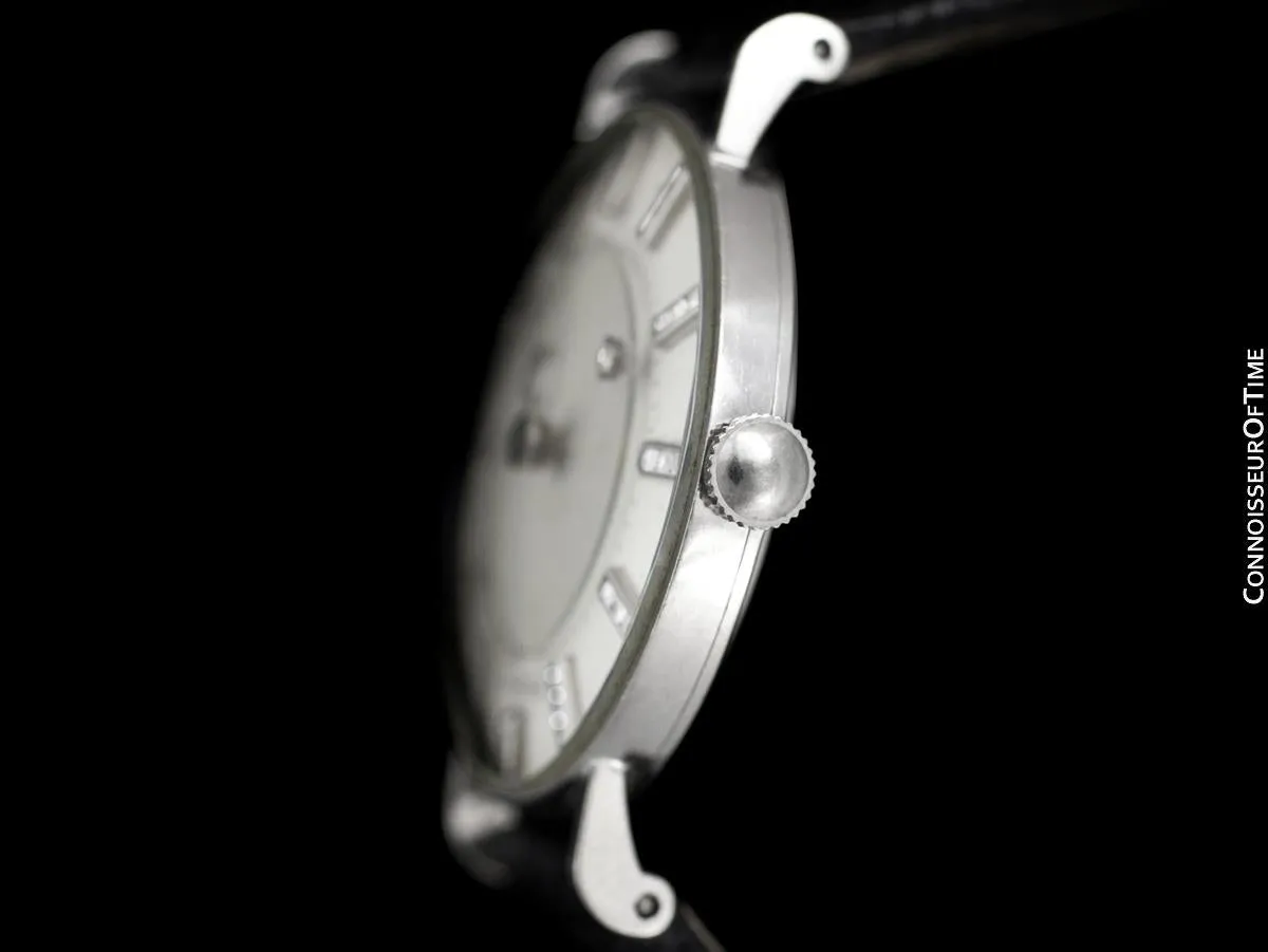 1957 Jaeger-LeCoultre / Vacheron & Constantin Vintage Galaxy Mystery Dial Watch - 14K White Gold & Diamonds