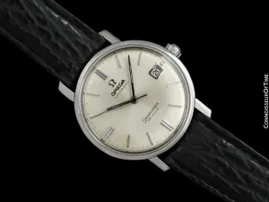 1960's Omega Seamaster De Ville Vintage Mens Cal. 560 Stainless Steel Watch, Automatic, Date - Rare Only 3000 Made
