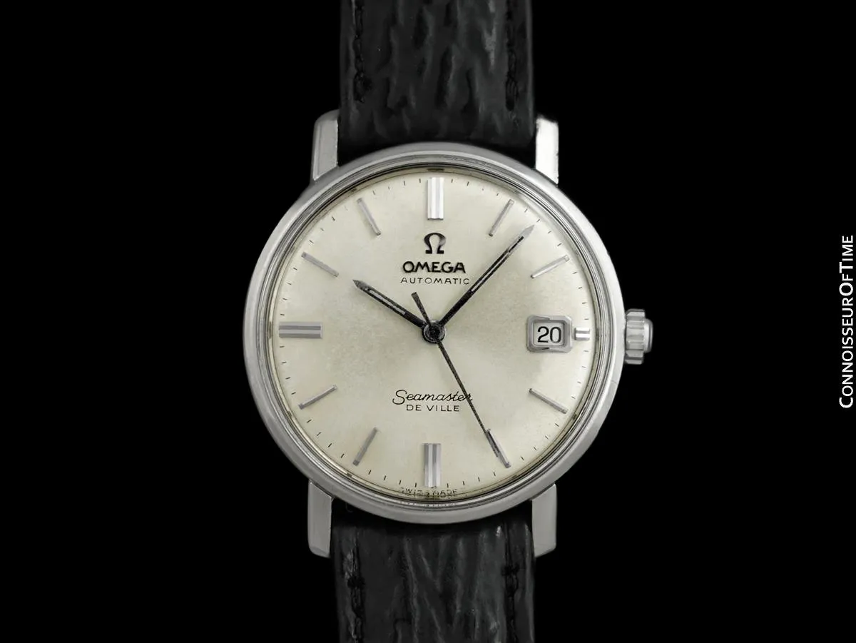 1960's Omega Seamaster De Ville Vintage Mens Cal. 560 Stainless Steel Watch, Automatic, Date - Rare Only 3000 Made