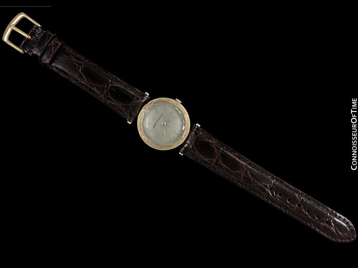 1961 Girard Perregaux Vintage Mens Midsize Modernist Watch - 14K Gold