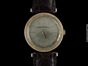 1961 Girard Perregaux Vintage Mens Midsize Modernist Watch - 14K Gold