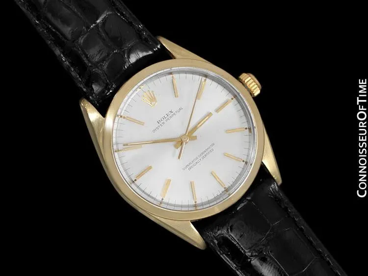 1964 Rolex Oyster Perpetual Vintage Mens Watch - 14K Gold & Stainless Steel