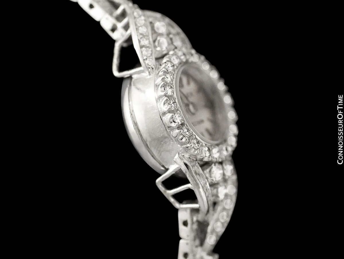 1966 Rolex Ladies Vintage Cocktail Watch - 18K White Gold & Diamonds