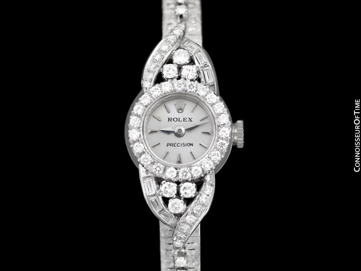 1966 Rolex Ladies Vintage Cocktail Watch - 18K White Gold & Diamonds