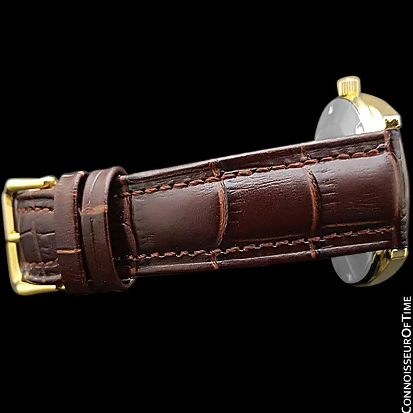 1970 Omega Geneve Vintage Mens Cal. 563 Automatic Watch with Quick-Setting Date - 18K Gold Plated & Stainless Steel