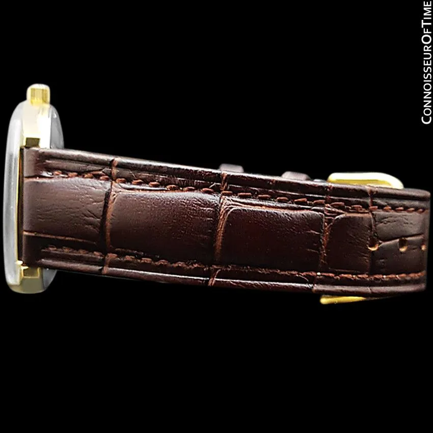 1970 Omega Geneve Vintage Mens Cal. 563 Automatic Watch with Quick-Setting Date - 18K Gold Plated & Stainless Steel